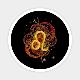 Leo Zodiac Fire element Magnet